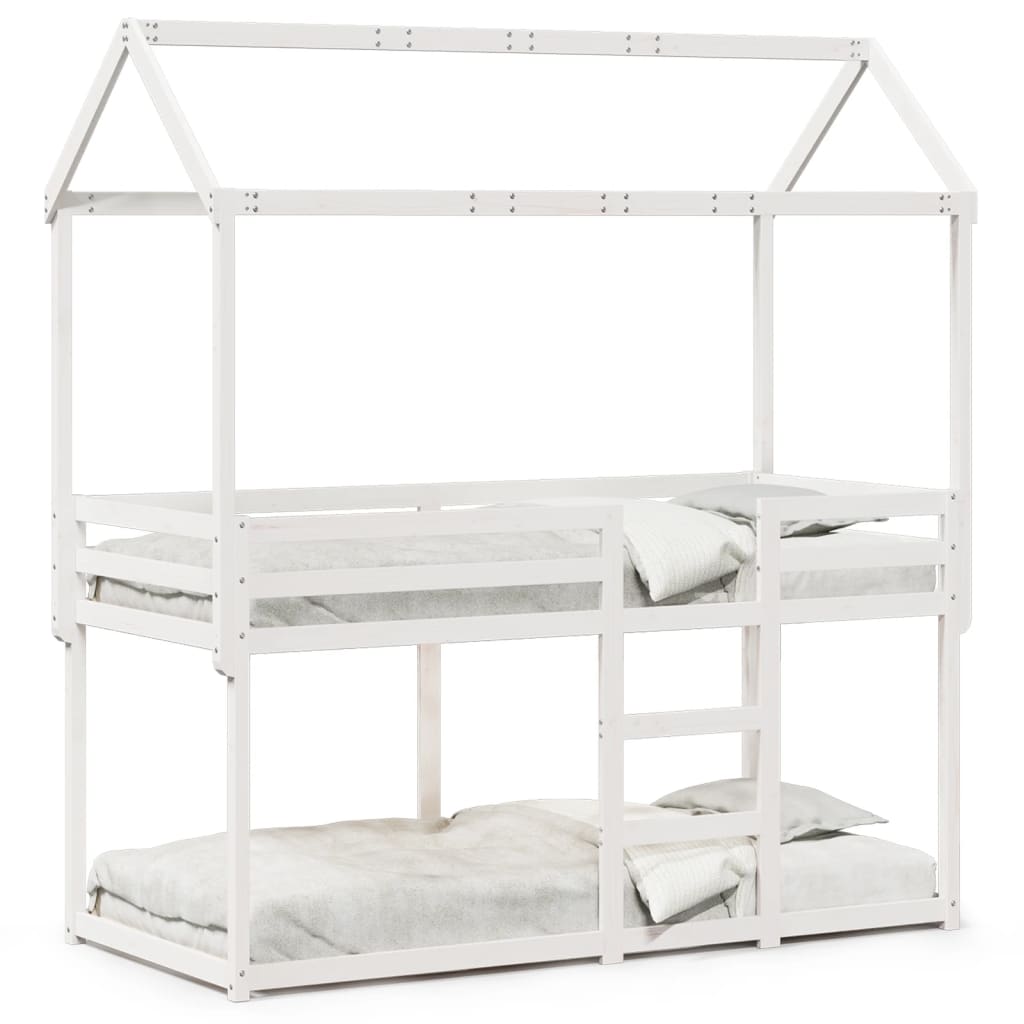 vidaXL Bunk Bed without Mattress White 80x200 cm Solid Wood Pine