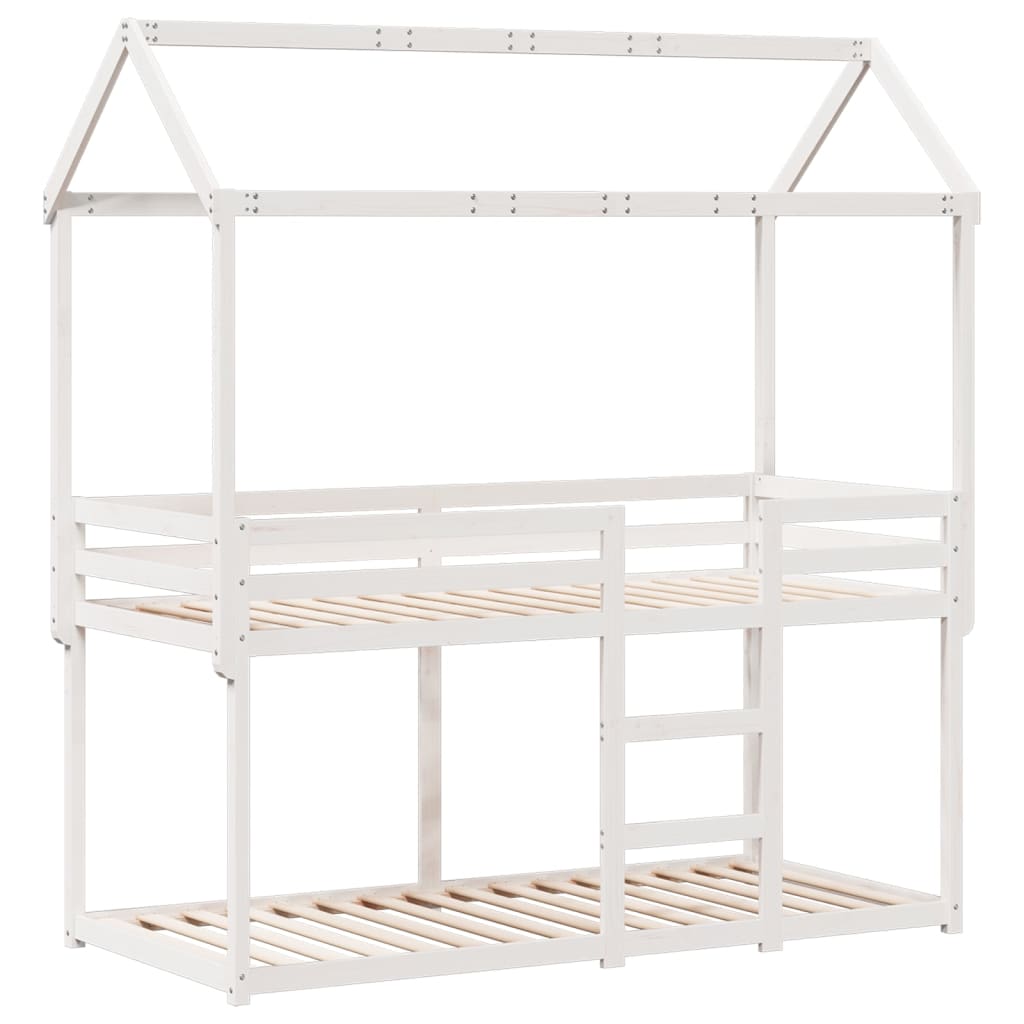 vidaXL Bunk Bed without Mattress White 80x200 cm Solid Wood Pine