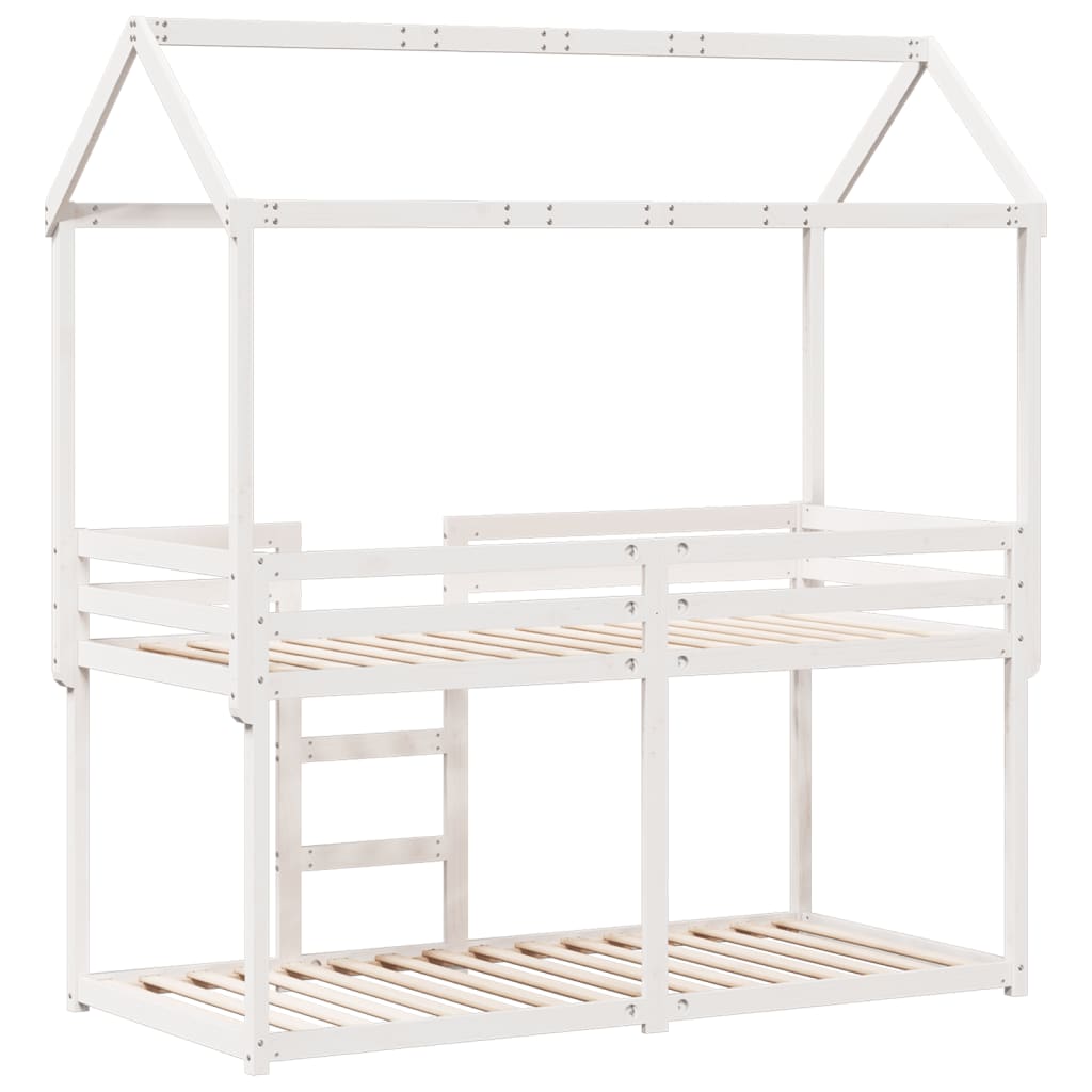 vidaXL Bunk Bed without Mattress White 80x200 cm Solid Wood Pine