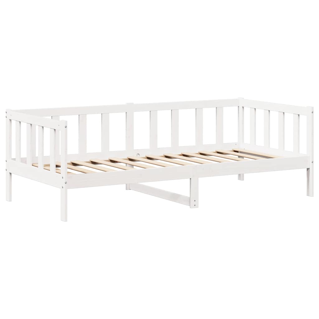 Day Bed with Roof without Mattress White 80x200 cm Solid Wood