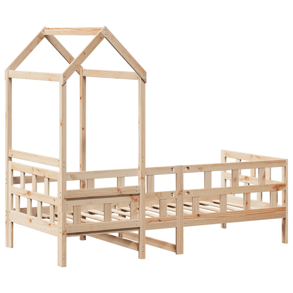 Day Bed with Roof without Mattress 80x200 cm Solid Wood
