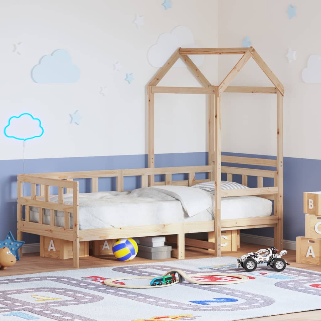 Day Bed with Roof without Mattress 80x200 cm Solid Wood