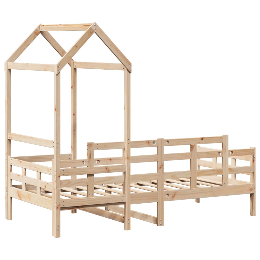 Day Bed with Roof without Mattress 80x200 cm Solid Wood