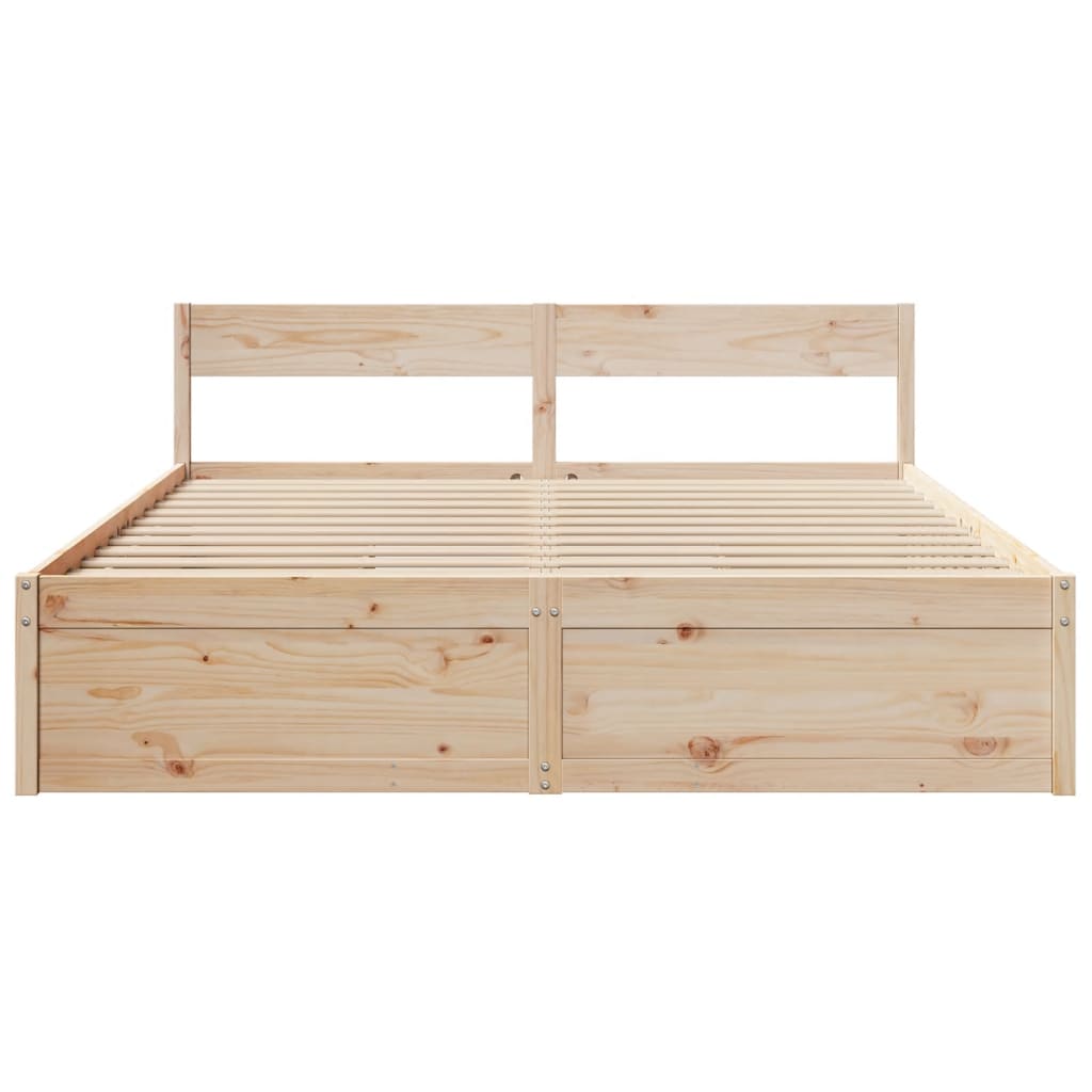 vidaXL Bed Frame without Mattress 200x200 cm Solid Wood Pine