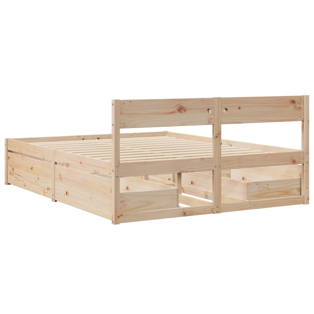 vidaXL Bed Frame without Mattress 160x200 cm Solid Wood Pine