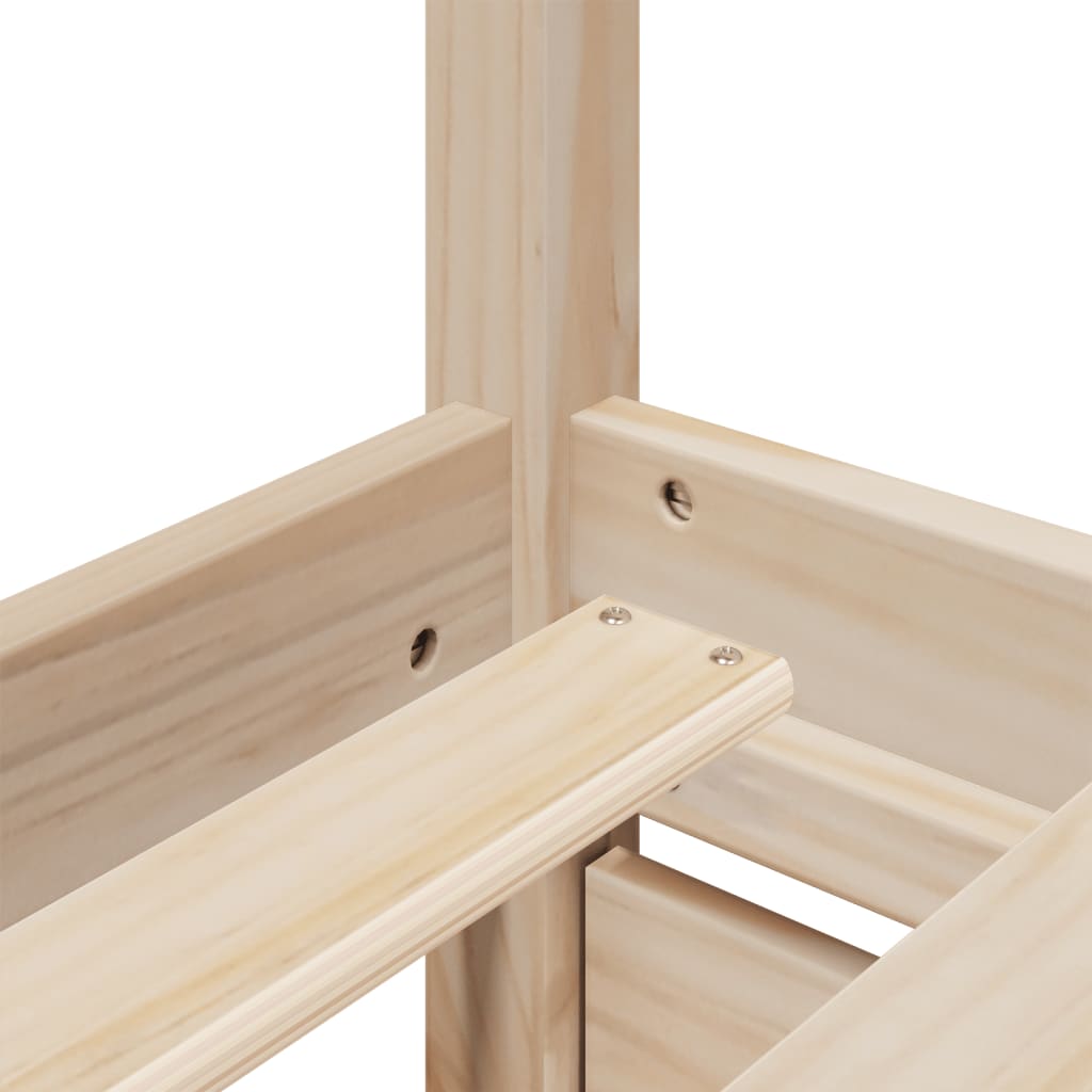 Bed Frame without Mattress 150x200 cm King Size Solid Wood Pine