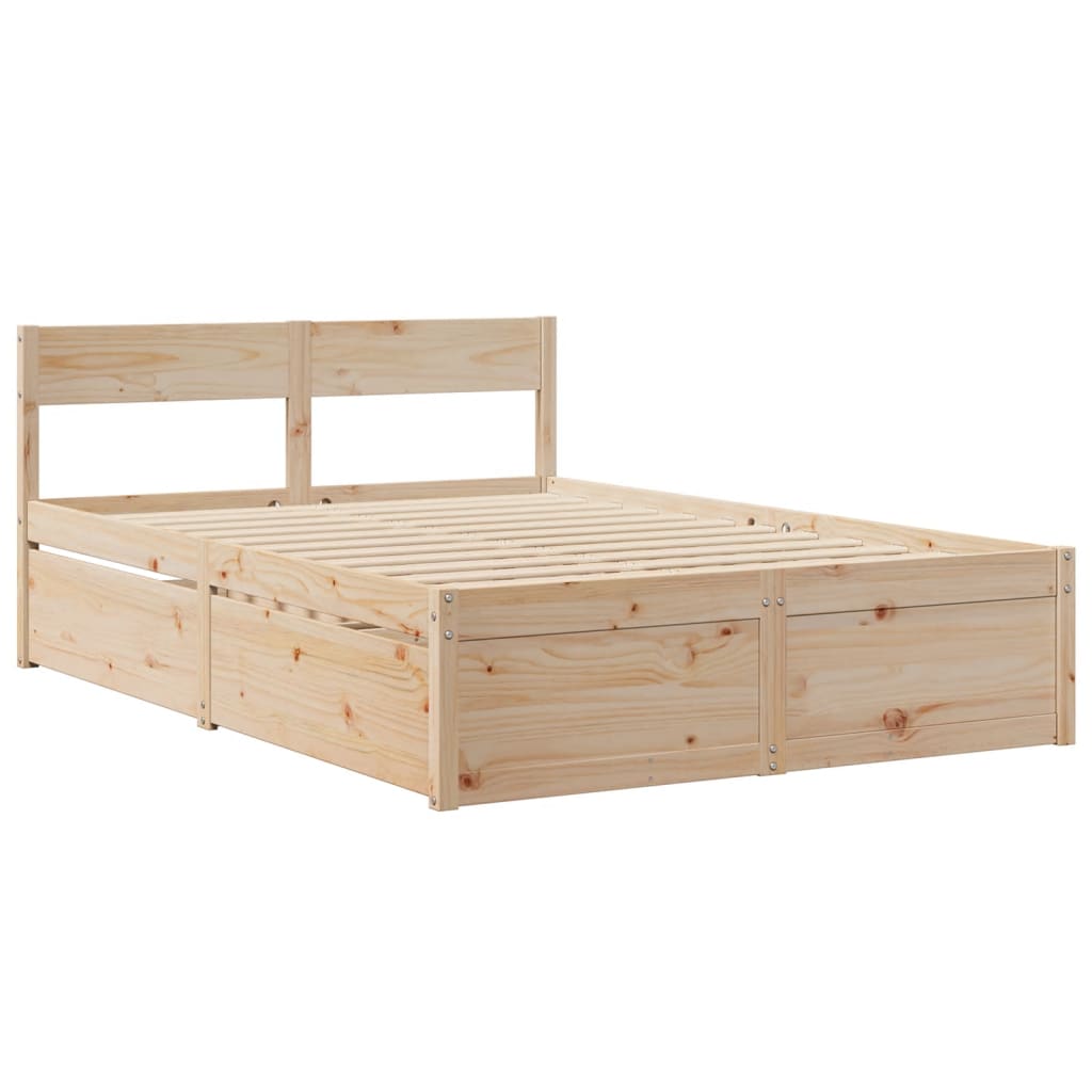 vidaXL Bed Frame without Mattress 120x200 cm Solid Wood Pine