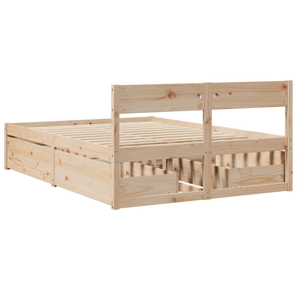 vidaXL Bed Frame without Mattress 120x200 cm Solid Wood Pine