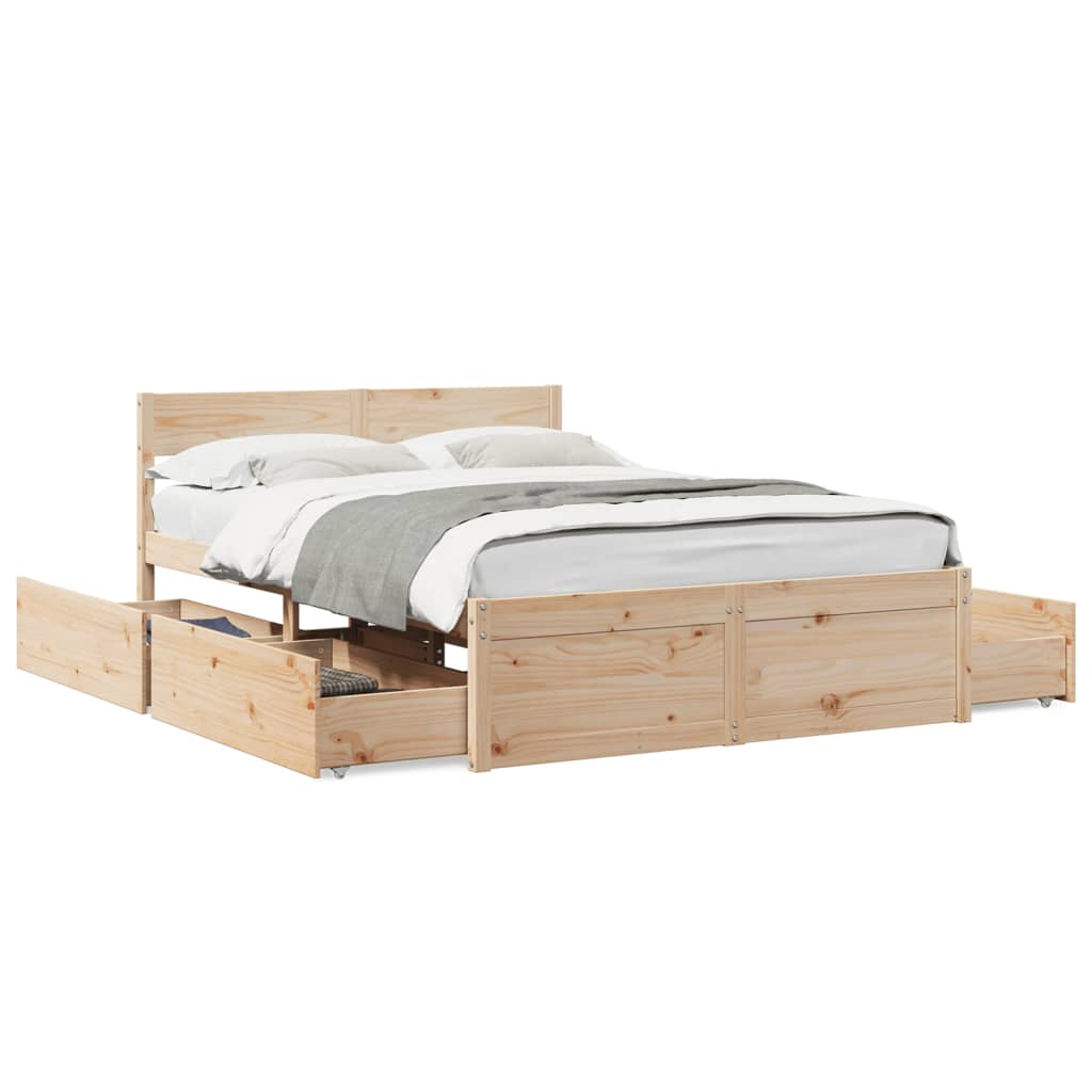 vidaXL Bed Frame without Mattress 120x200 cm Solid Wood Pine