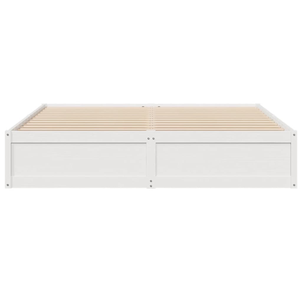 vidaXL Bed Frame without Mattress White 200x200 cm Solid Wood Pine