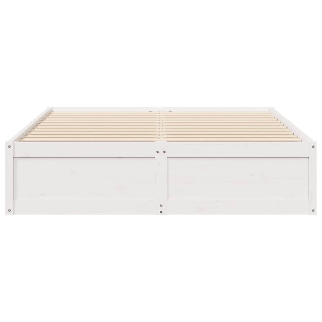 vidaXL Bed Frame without Mattress White 140x200 cm Solid Wood Pine