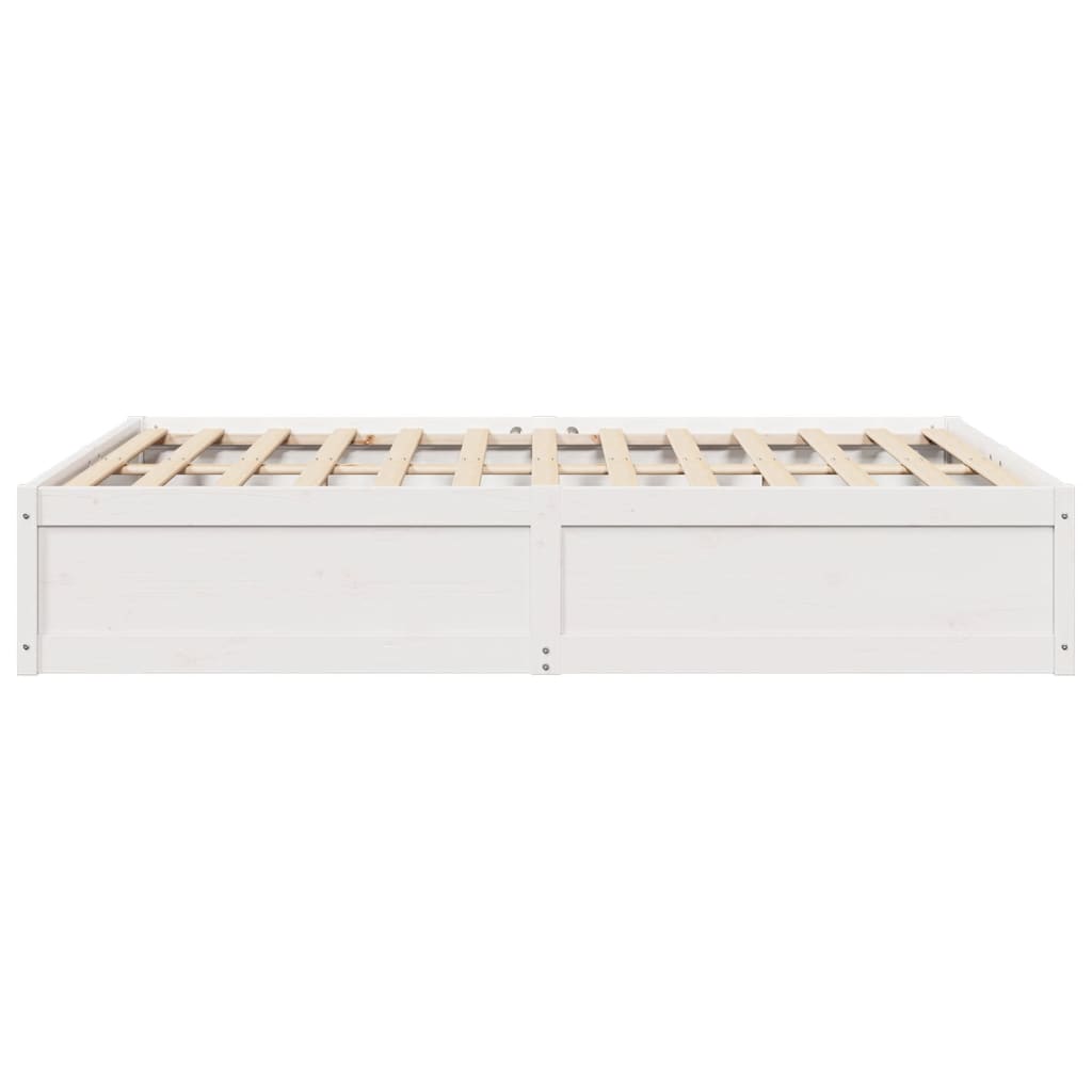 vidaXL Bed Frame without Mattress White 140x200 cm Solid Wood Pine