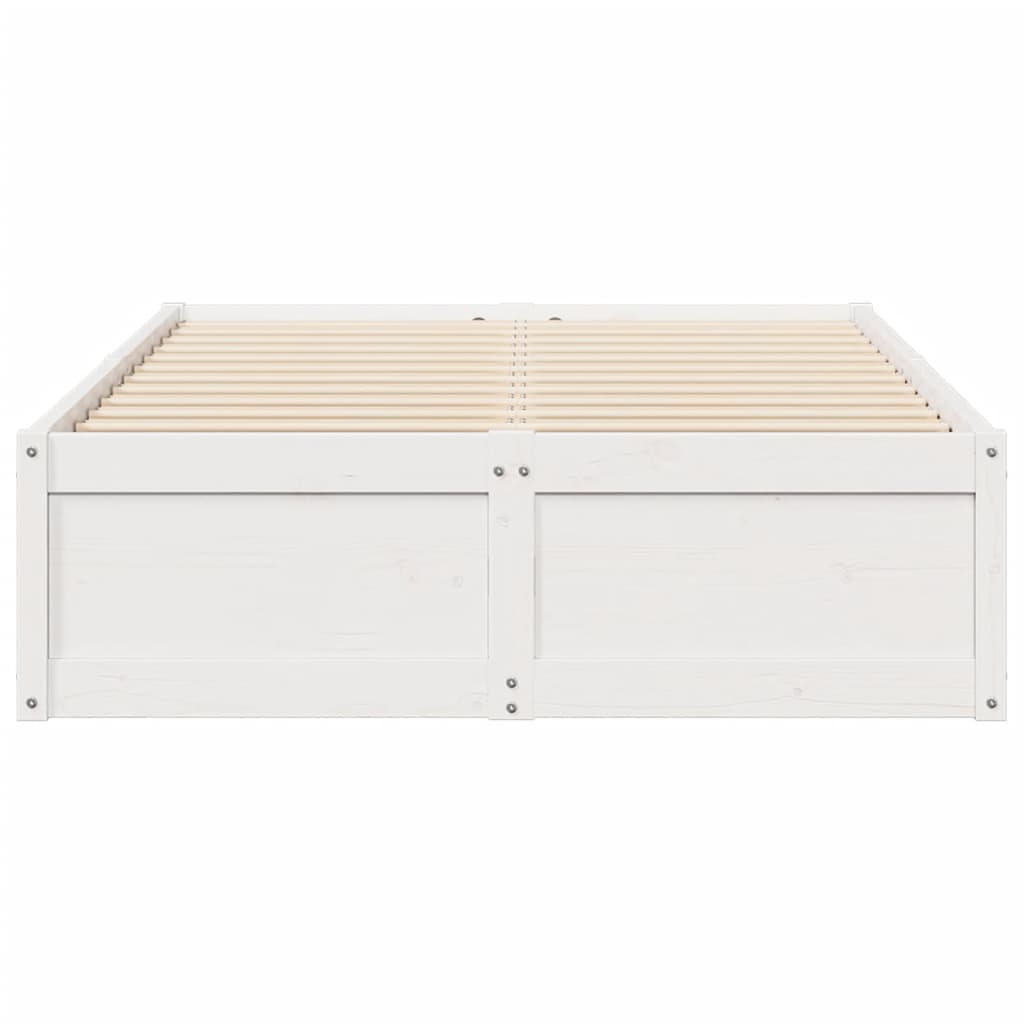 vidaXL Bed Frame without Mattress White 120x200 cm Solid Wood Pine