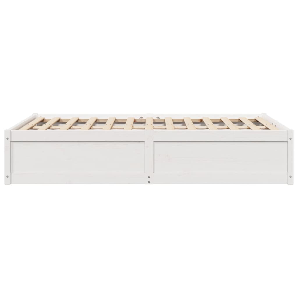 vidaXL Bed Frame without Mattress White 120x200 cm Solid Wood Pine