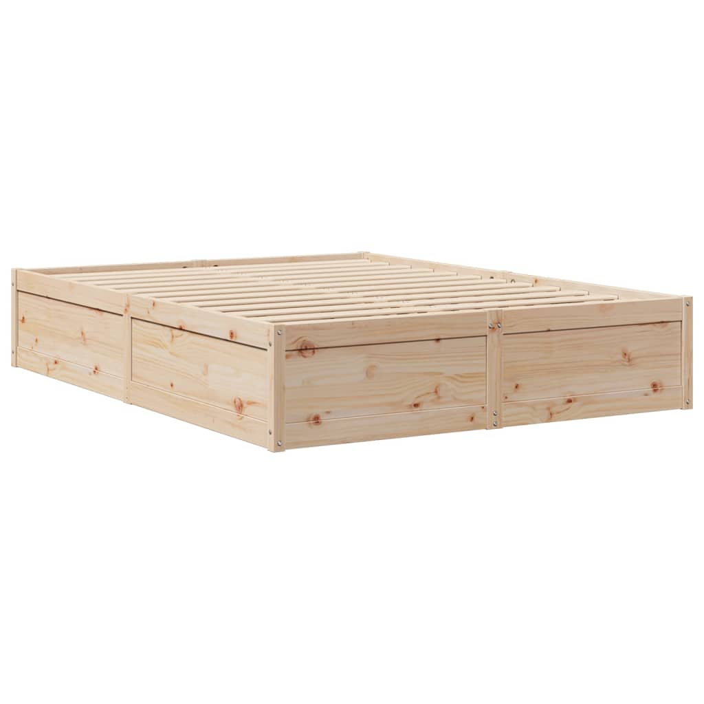 vidaXL Bed Frame without Mattress 140x190 cm Solid Wood Pine