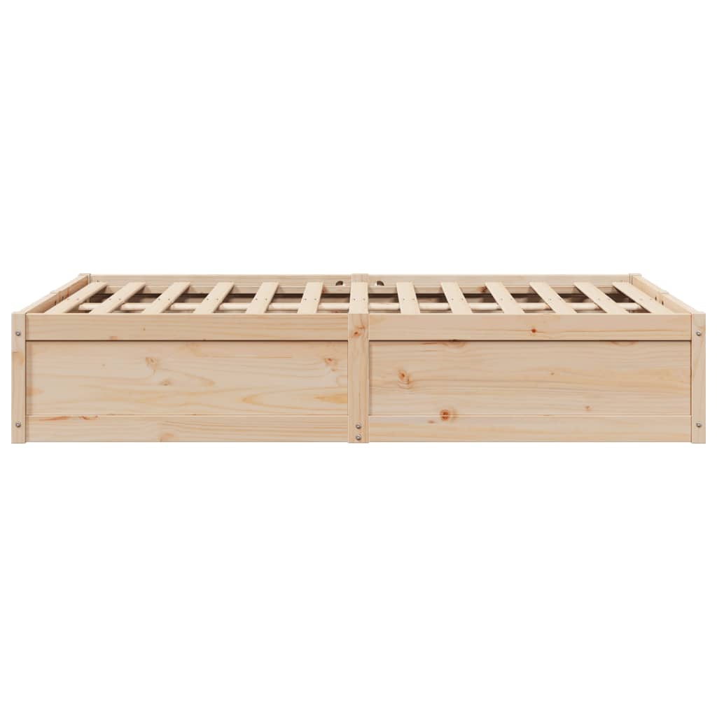 vidaXL Bed Frame without Mattress 135x190 cm Double Solid Wood Pine