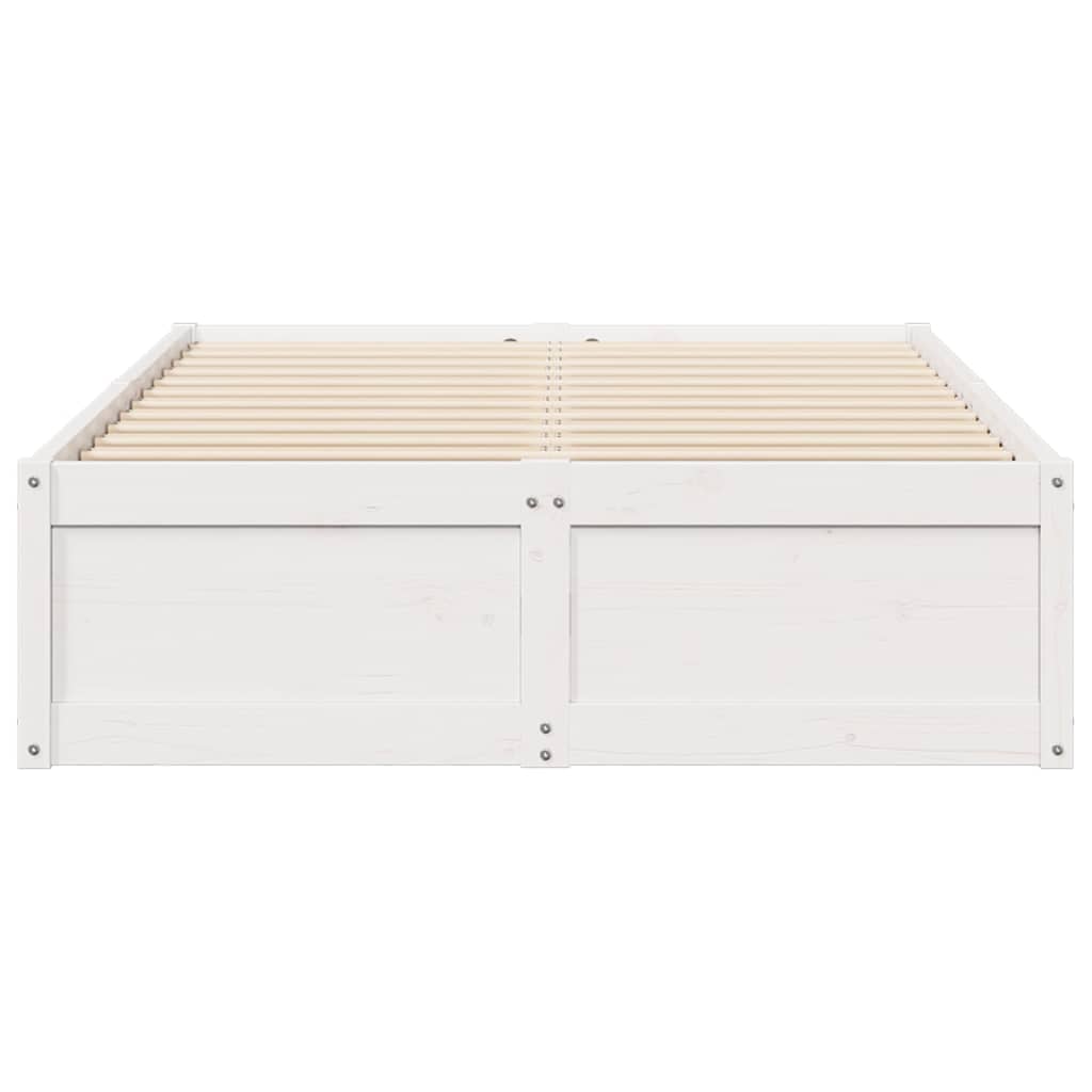 vidaXL Bed Frame without Mattress White 120x190 cm Small Double Solid Wood Pine