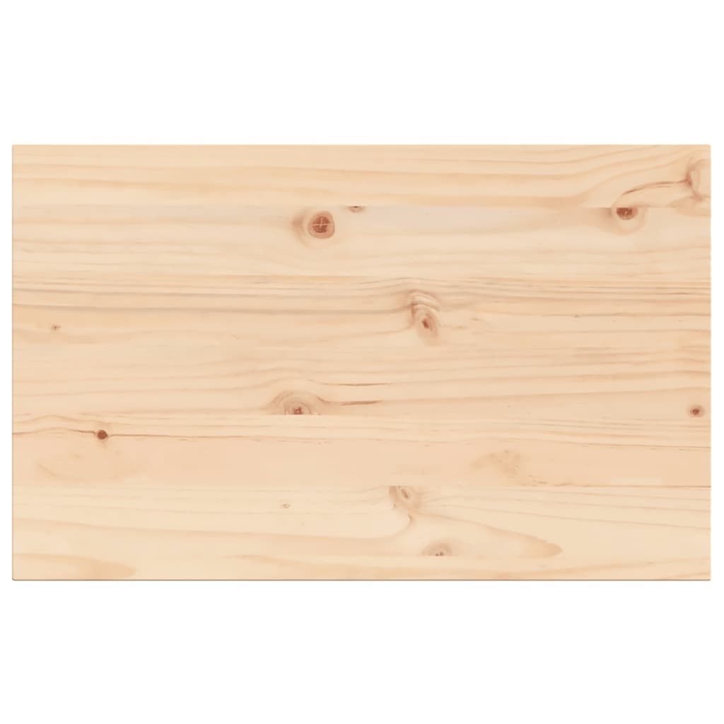 vidaXL Table Top 80x50x1.7 cm Rectangular Solid Wood Pine