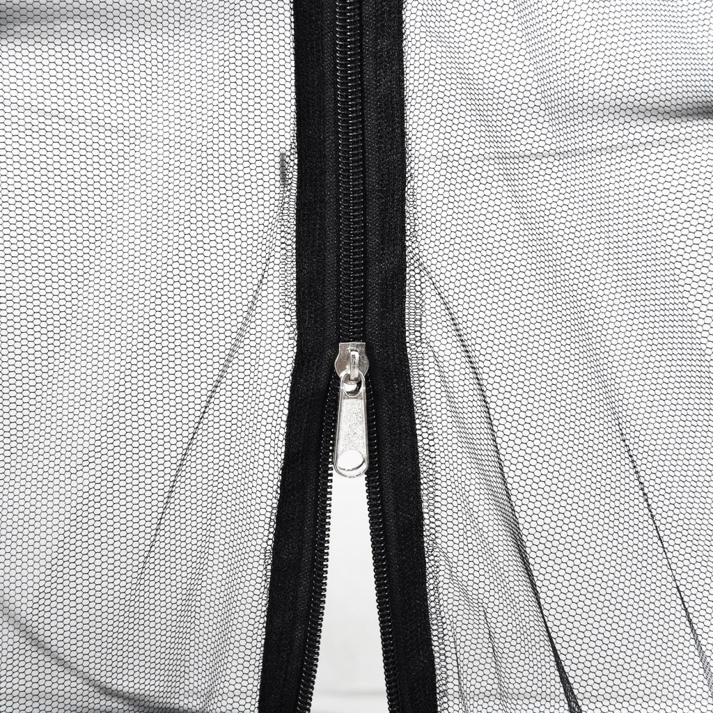 Mosquito Net Mongolia with Doors 220 Mesh Black 200x150x140 cm