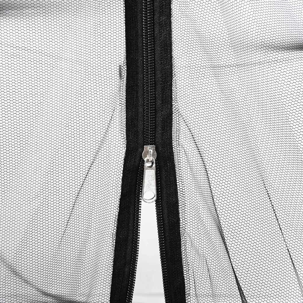 Mosquito Net Mongolia with Doors 220 Mesh Black 200x200x135 cm