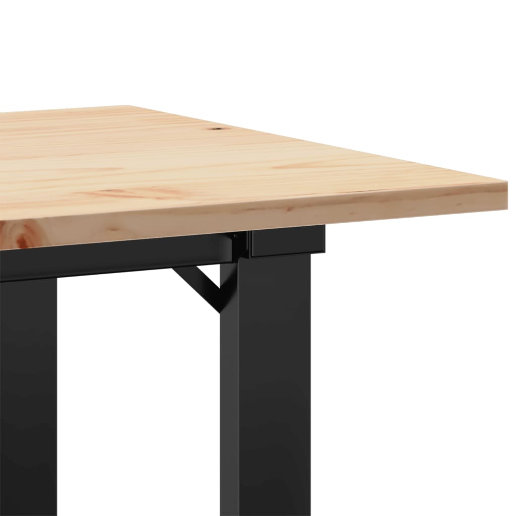Coffee Table O-Frame 80x50x40 cm Solid Wood Pine and Steel