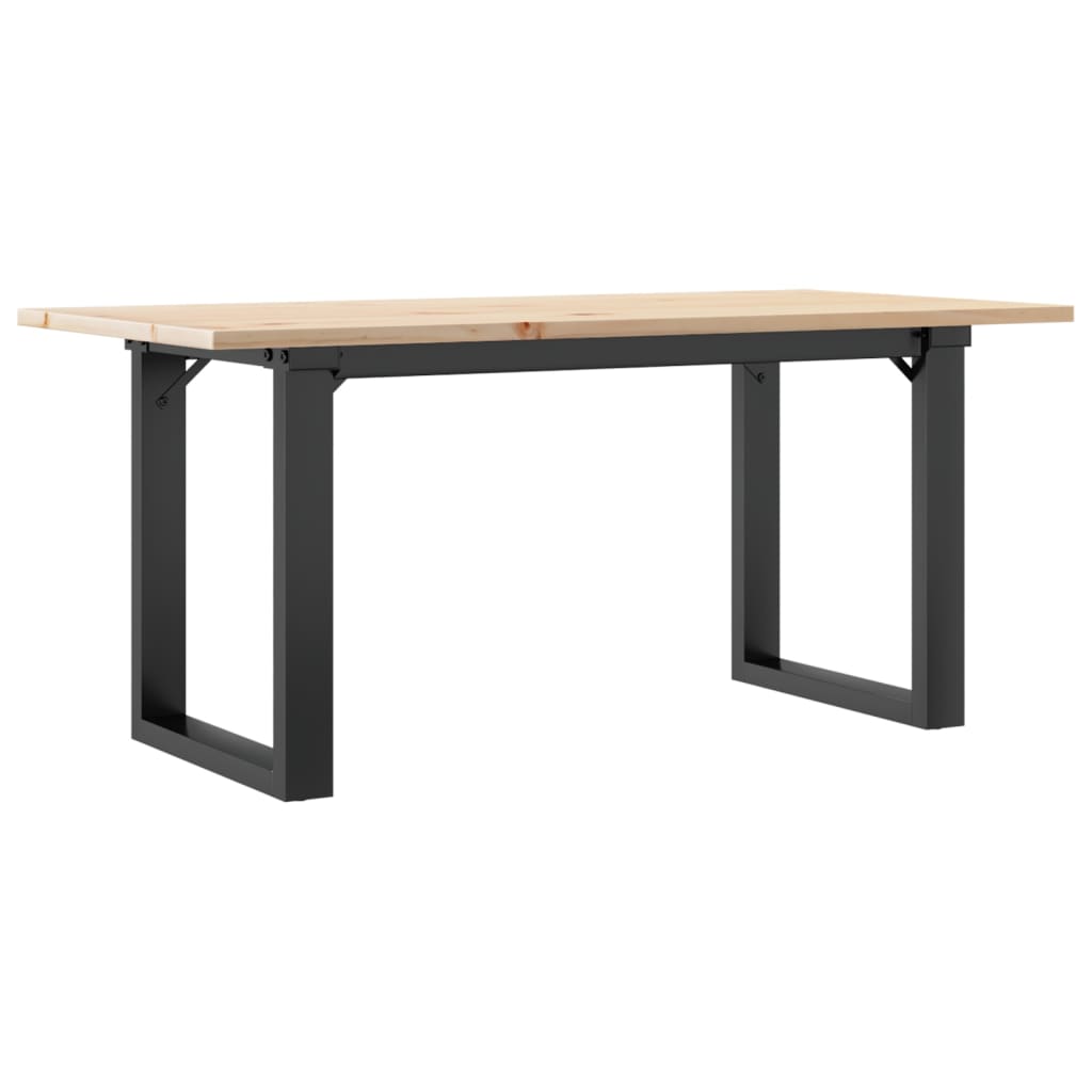 Coffee Table O-Frame 100x50x45 cm Solid Wood Pine and Steel