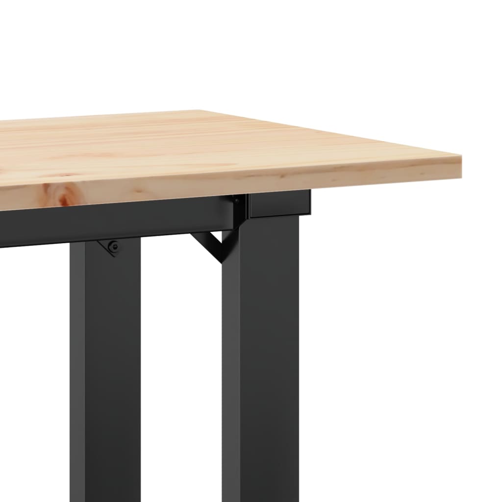 Coffee Table O-Frame 110x40x45 cm Solid Wood Pine and Steel