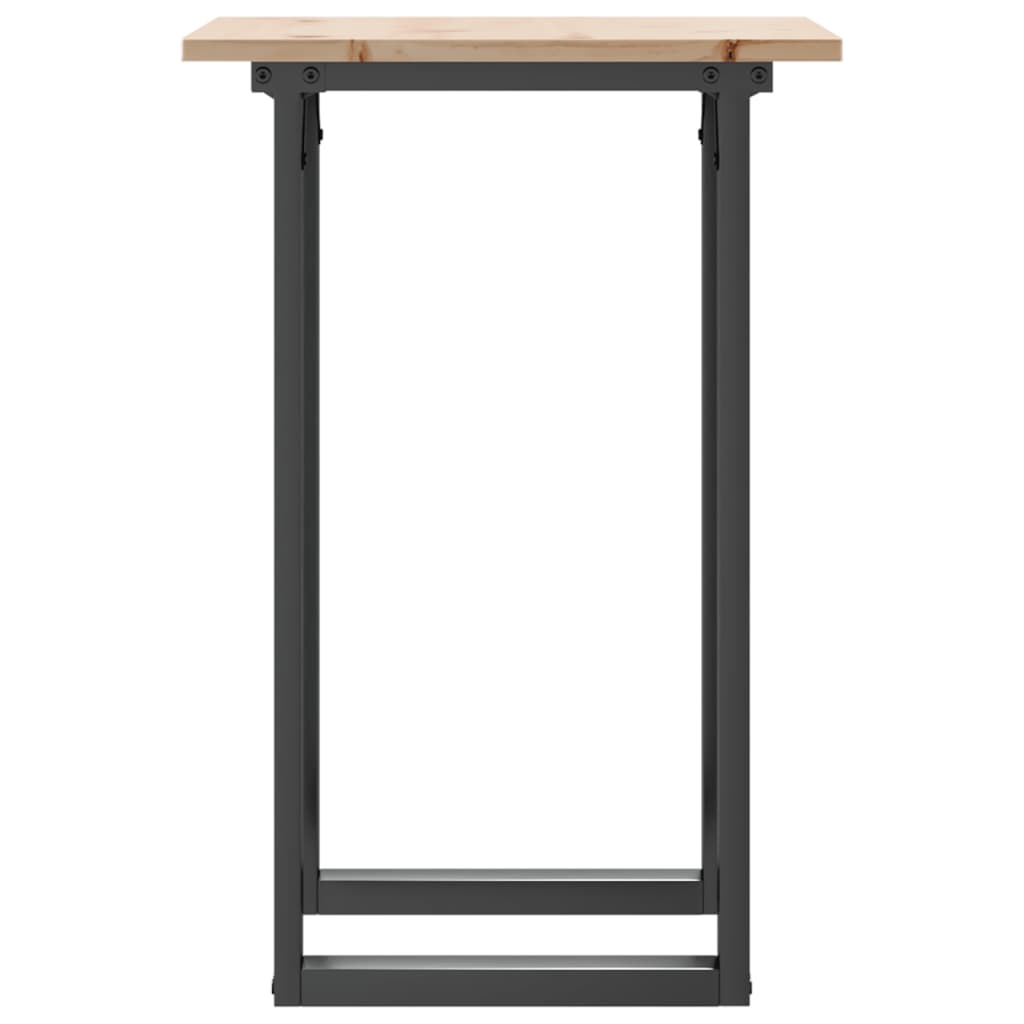 Dining Table O-Frame 50x50x75 cm Solid Wood Pine and Steel
