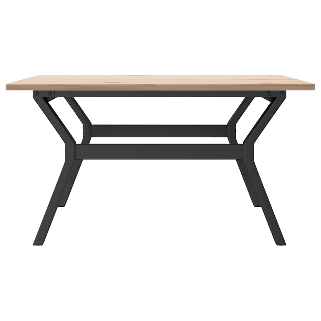 Coffee Table Y-Frame 90x90x45 cm Solid Wood Pine and Steel
