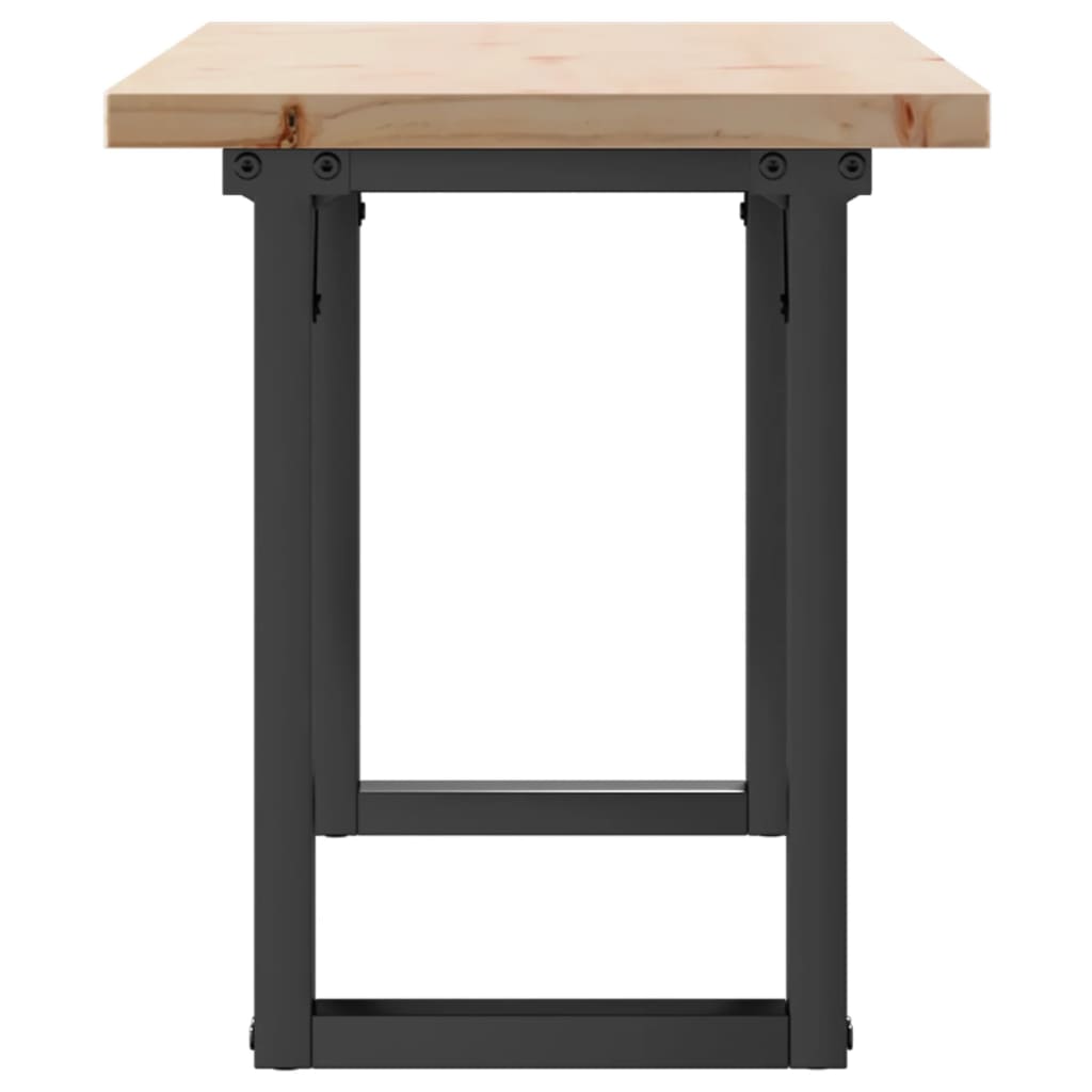 Coffee Table O-Frame 110x40x45.5 cm Solid Wood Pine and Steel