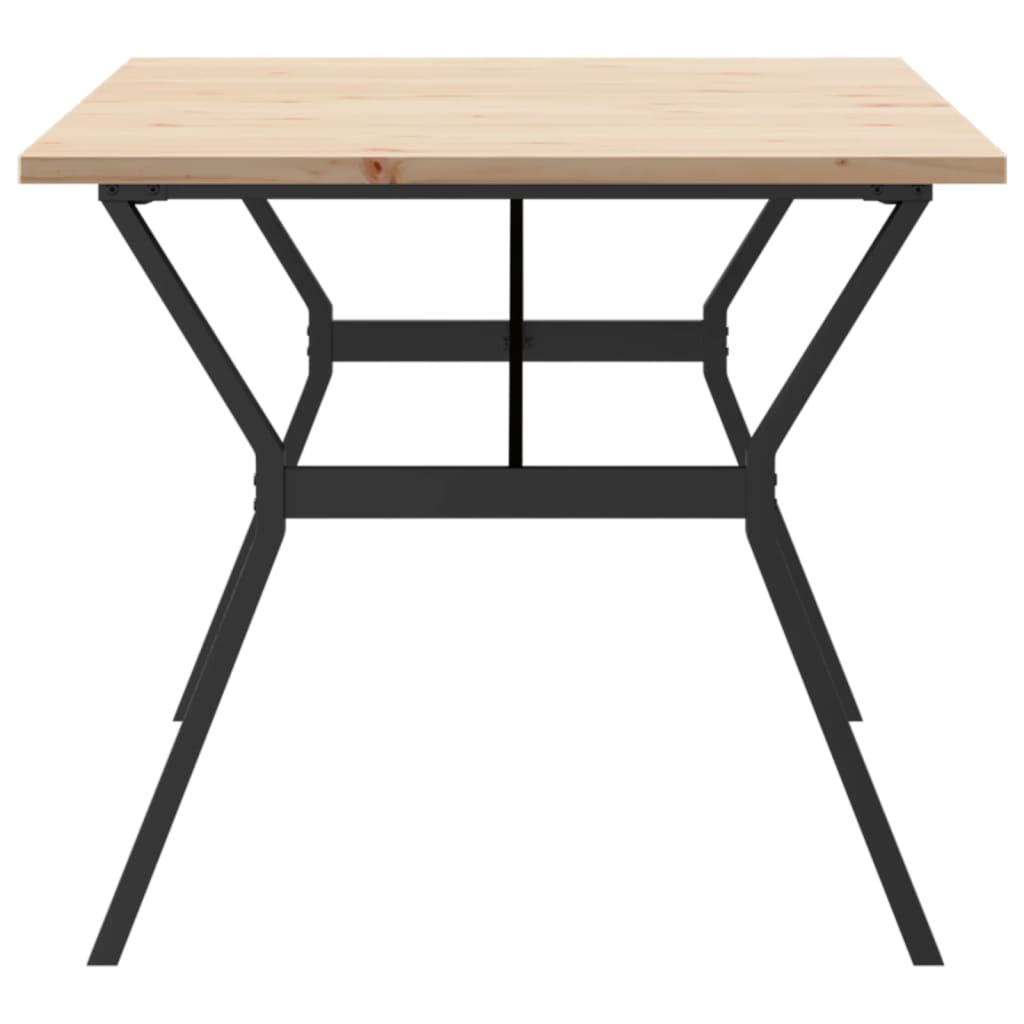 vidaXL Dining Table Y-Frame 180x90x75.5 cm Solid Wood Pine and Steel