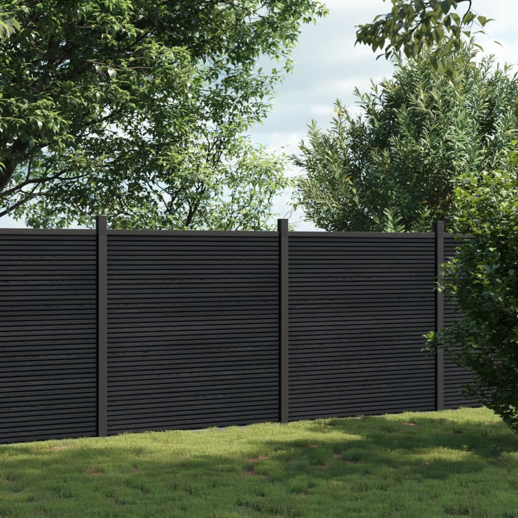 vidaXL Fence Panel Grey 353x186 cm WPC