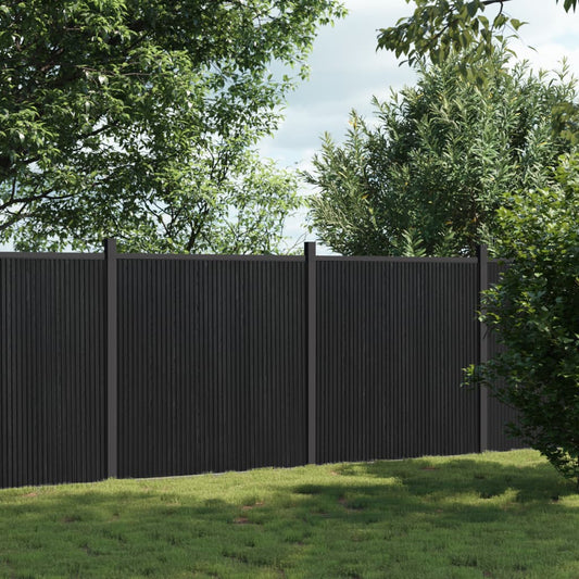 vidaXL Fence Panel Grey 353x186 cm WPC