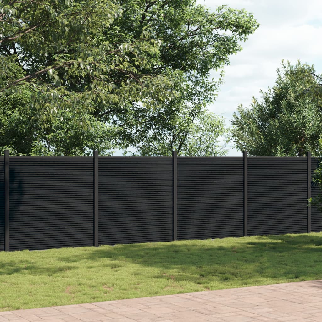 vidaXL Fence Panel Grey 699x186 cm WPC