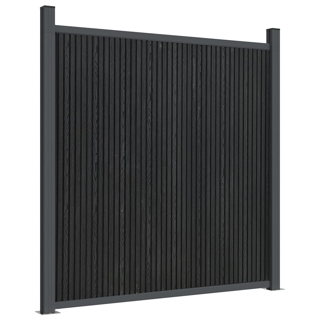 Fence Panel Grey 872x186 cm WPC