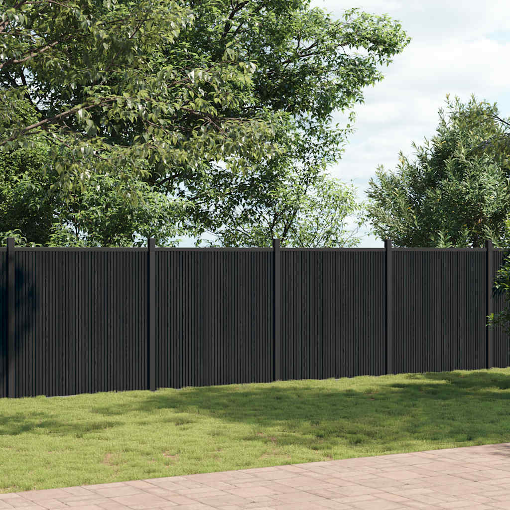 Fence Panel Grey 1564x186 cm WPC