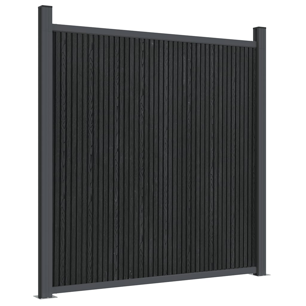 Fence Panel Grey 1564x186 cm WPC