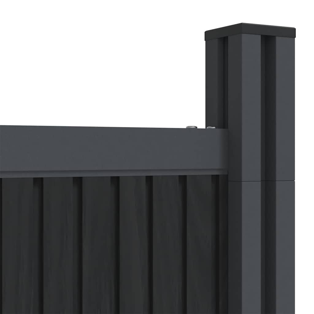 Fence Panel Grey 1564x186 cm WPC