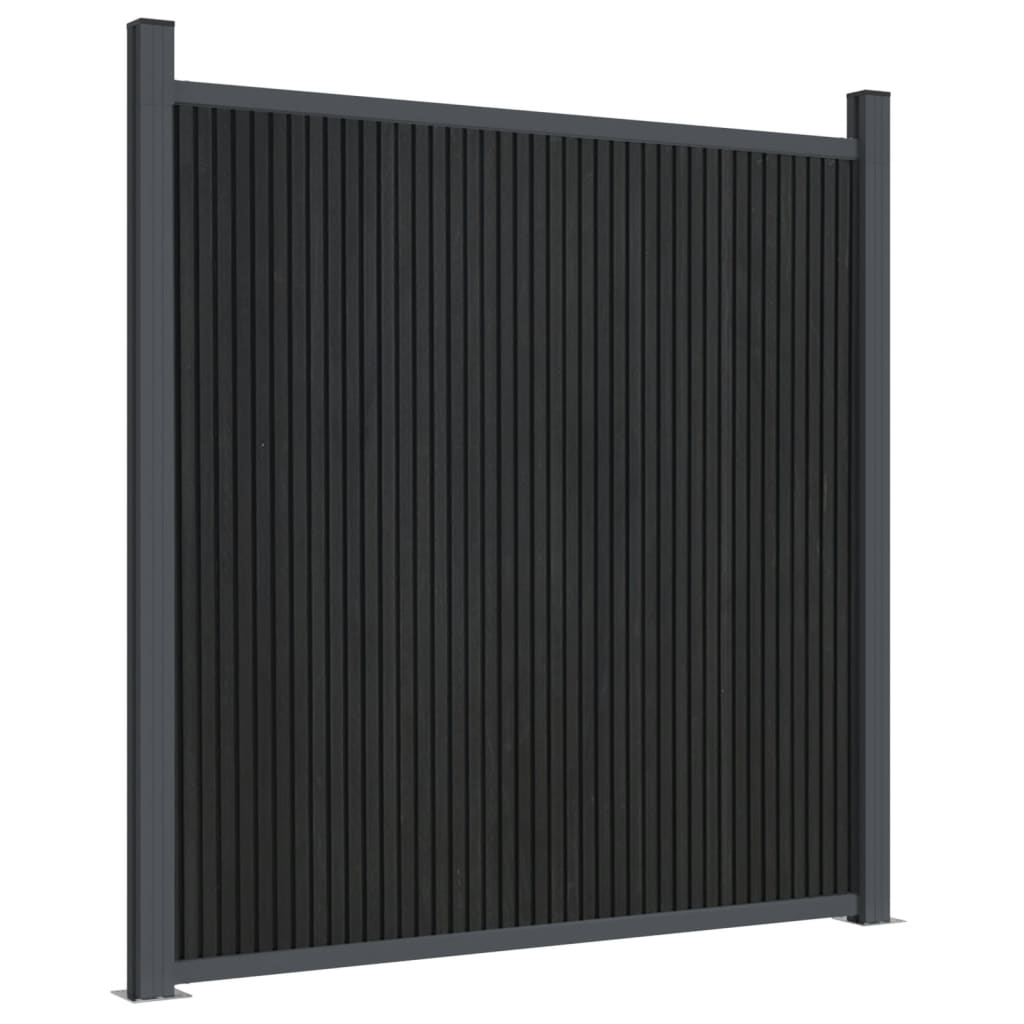 vidaXL Fence Panel Grey 1737x186 cm WPC