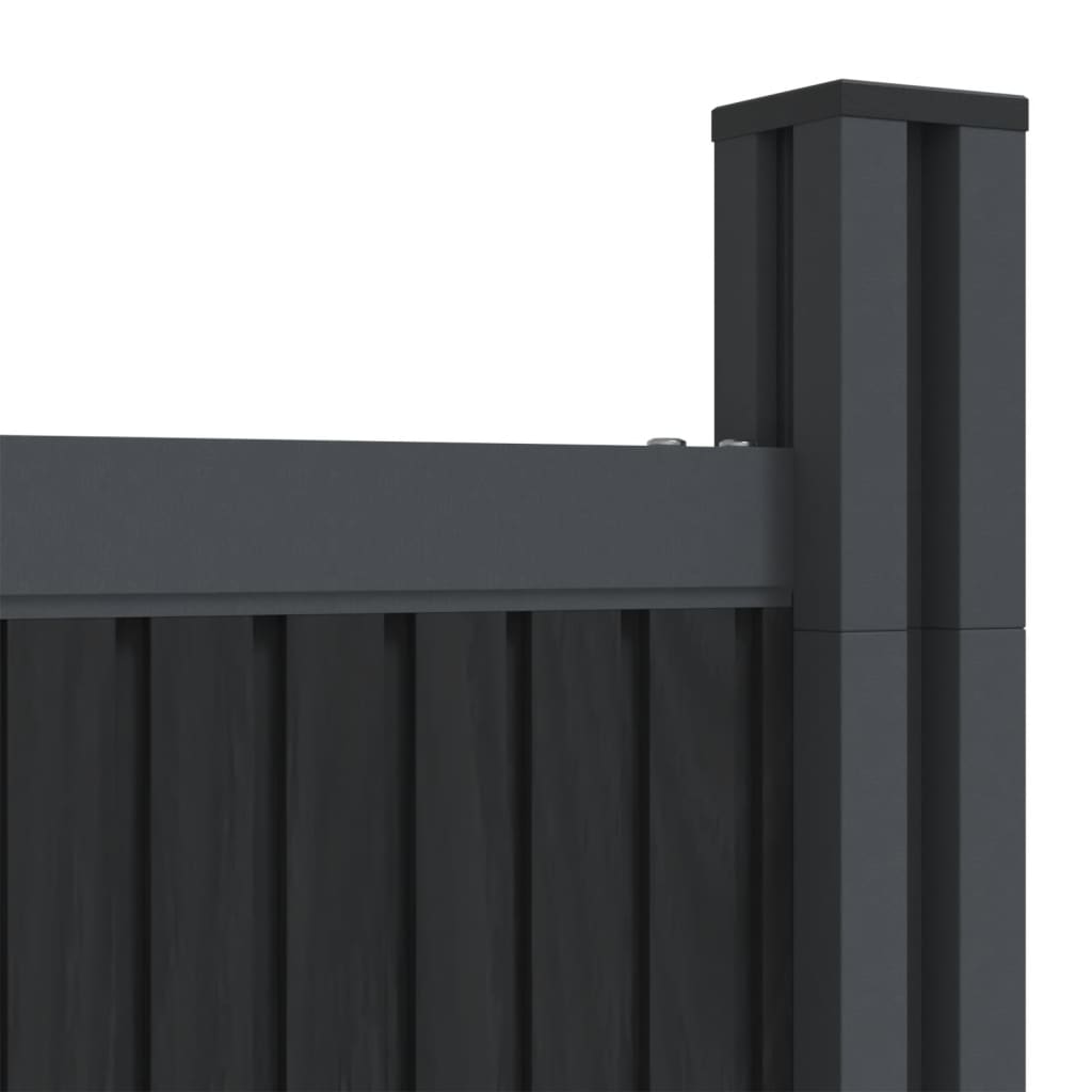 vidaXL Fence Panel Grey 1737x186 cm WPC