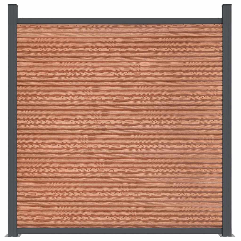 Fence Panel Brown 526x186 cm WPC