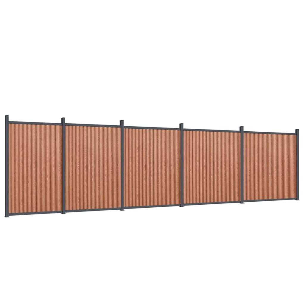 vidaXL Fence Panel Brown 872x186 cm WPC