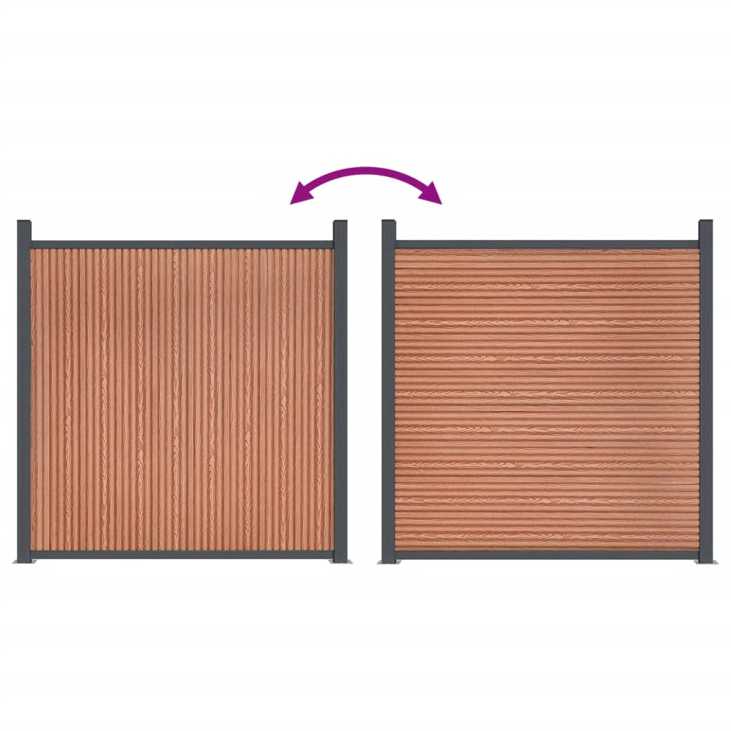 vidaXL Fence Panel Brown 872x186 cm WPC