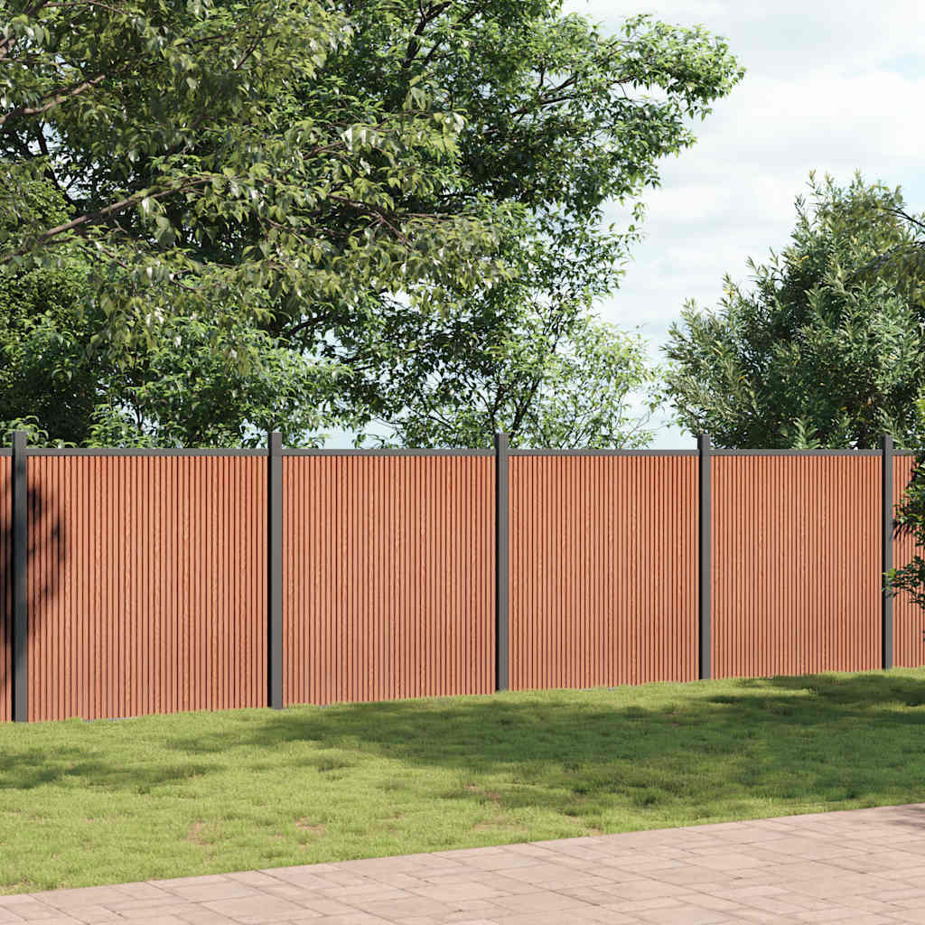 Fence Panel Brown 1045x186 cm WPC