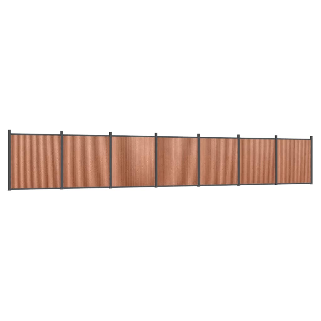 vidaXL Fence Panel Brown 1218x186 cm WPC