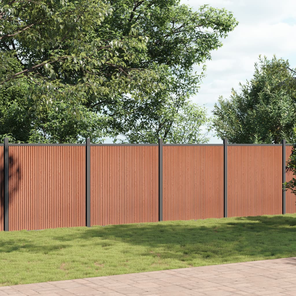 vidaXL Fence Panel Brown 1218x186 cm WPC