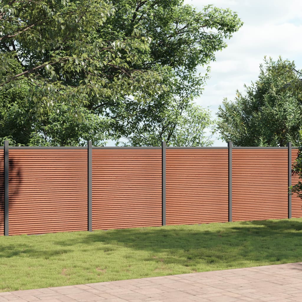 vidaXL Fence Panel Brown 1218x186 cm WPC