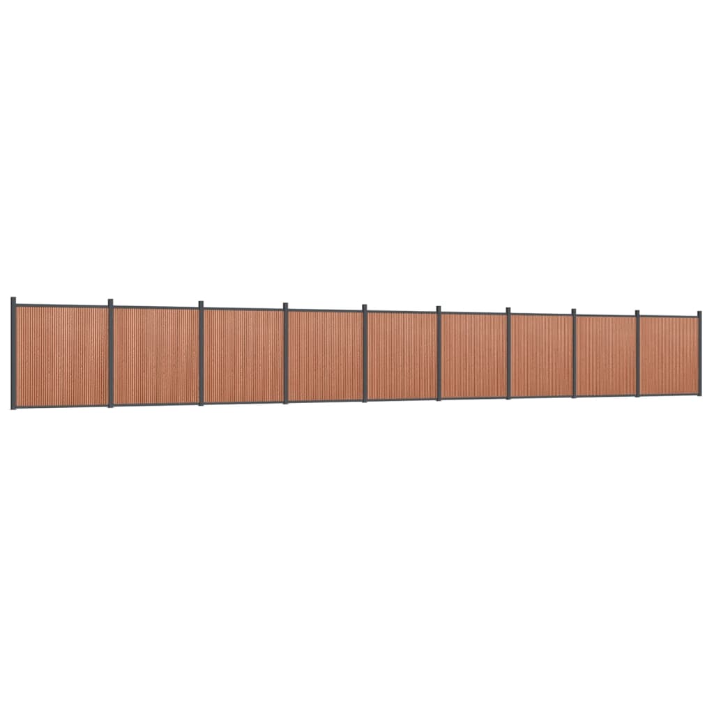 vidaXL Fence Panel Brown 1564x186 cm WPC