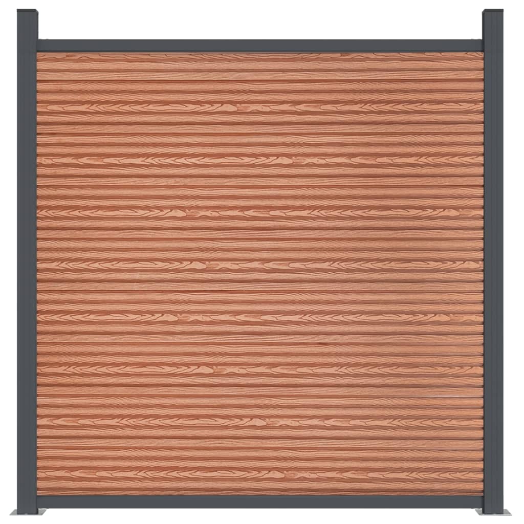 vidaXL Fence Panel Brown 1564x186 cm WPC