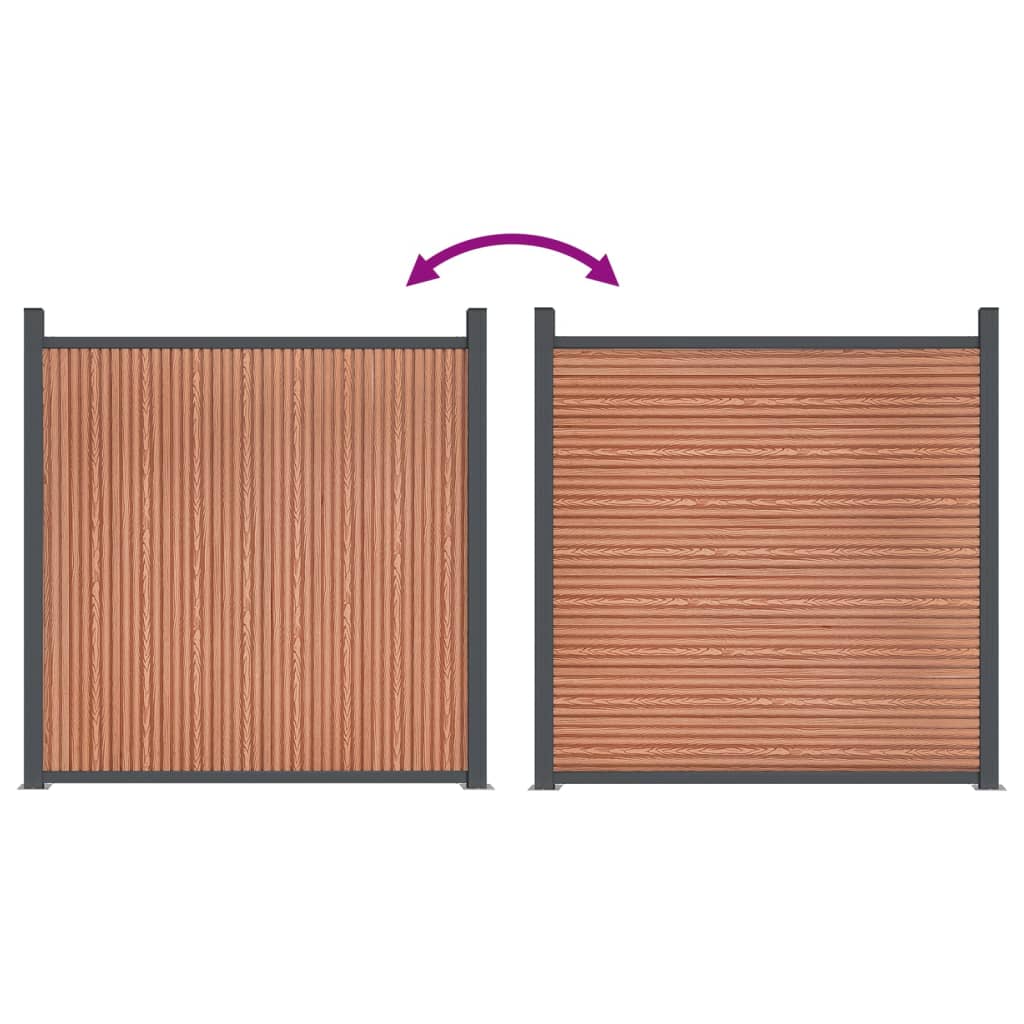 vidaXL Fence Panel Brown 1564x186 cm WPC